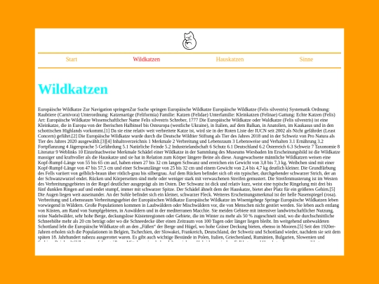 wildkatzen screenshot