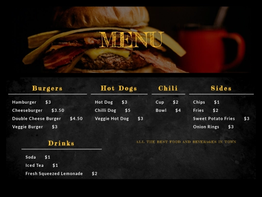 Project/foodmenu screenshot