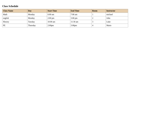 Project/schedulehours screenshot