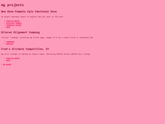 projects screenshot