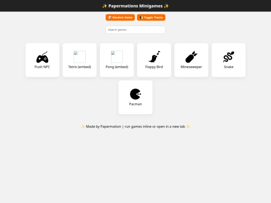minigames screenshot
