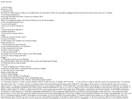surveys screenshot