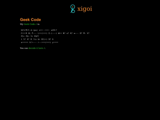 geekcode screenshot