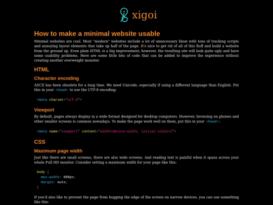 minimal-website-usable screenshot