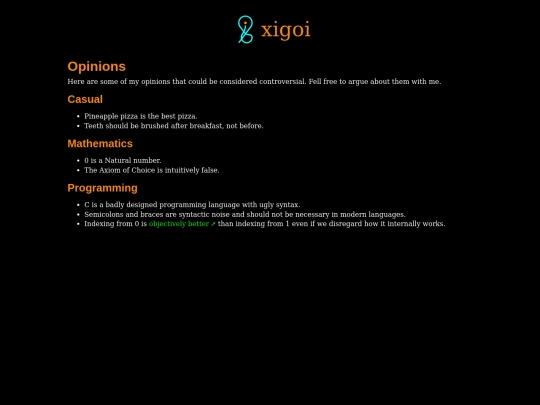 opinions screenshot