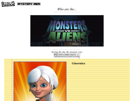 inspirations/monstersvsaliens screenshot