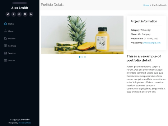 CV/portfolio-details screenshot