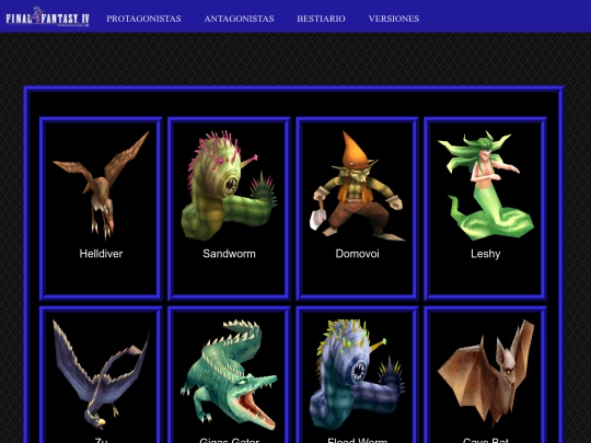 bestiario screenshot