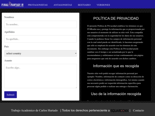 contacto screenshot