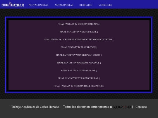 versiones screenshot