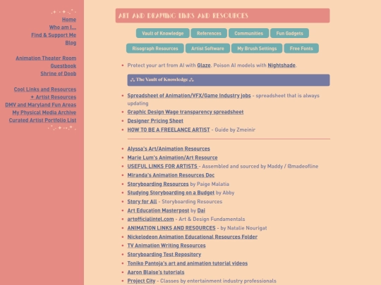art-resources screenshot