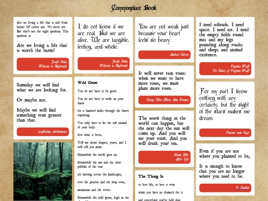commonplace screenshot
