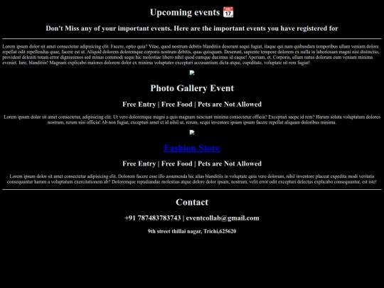 event/Events screenshot