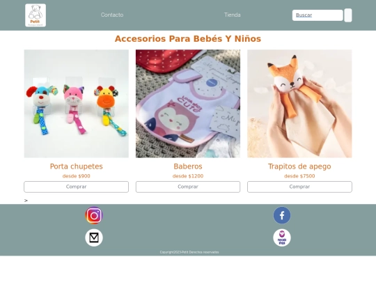 pages/accesorios screenshot