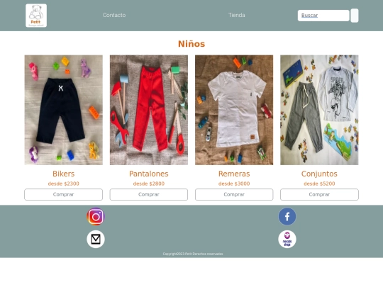 pages/niños screenshot