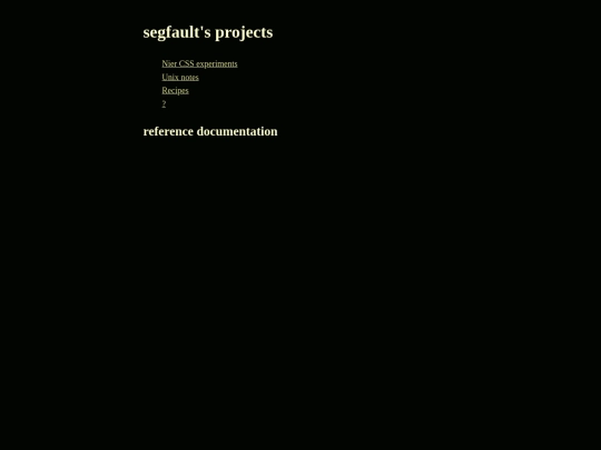 projects screenshot