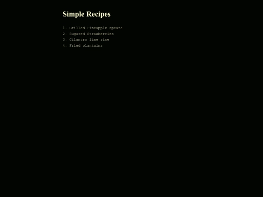 projects/recipes/simple_recipes screenshot