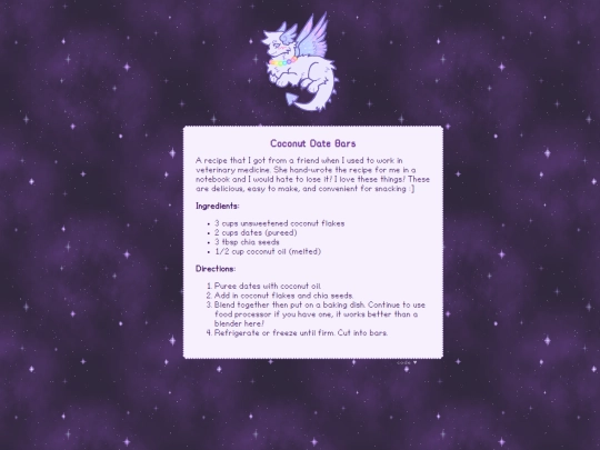 recipes/cocodatebars screenshot