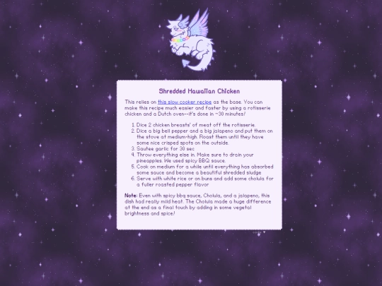 recipes/shreddedchx screenshot