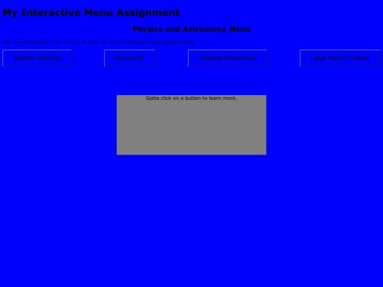 menu screenshot