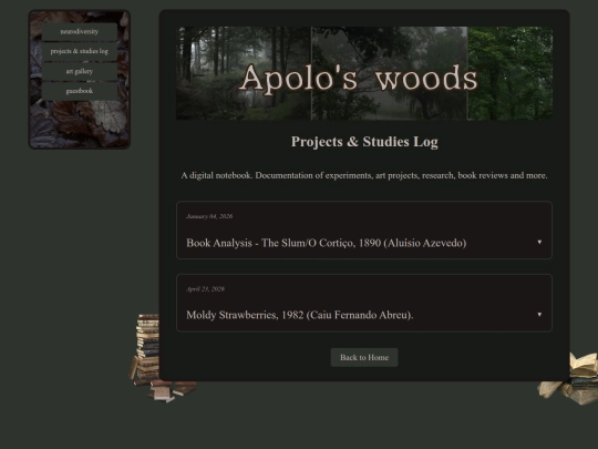 projectsandstudies screenshot