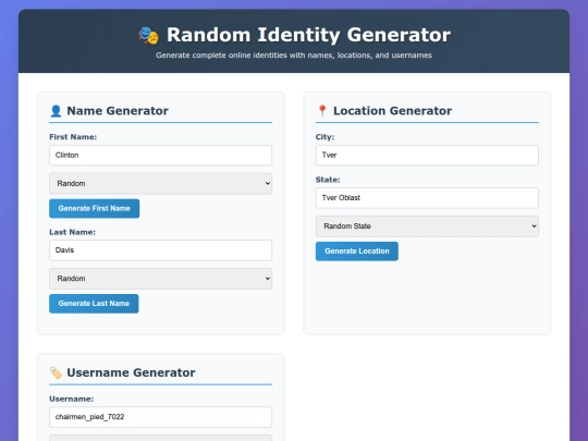 random_identity screenshot