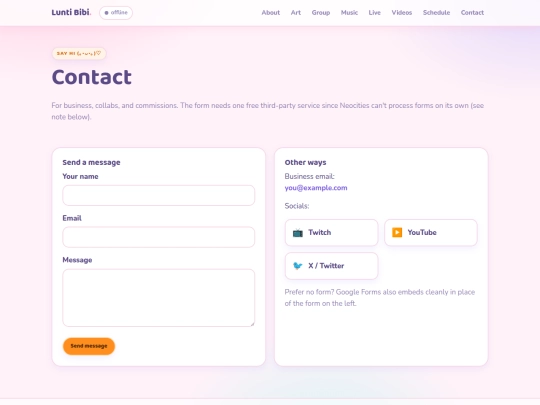 contact screenshot