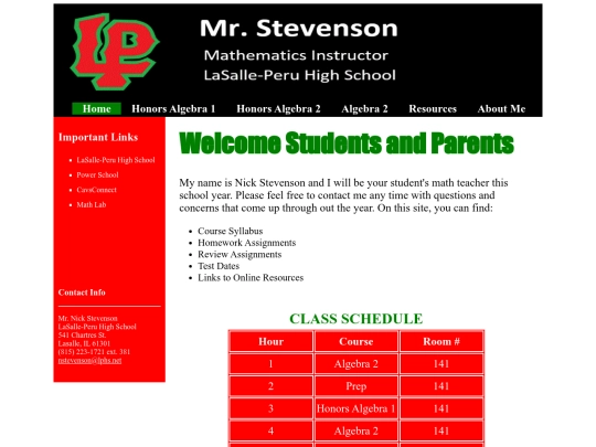 7360 Intro to Web Development/Stevenson_Project screenshot