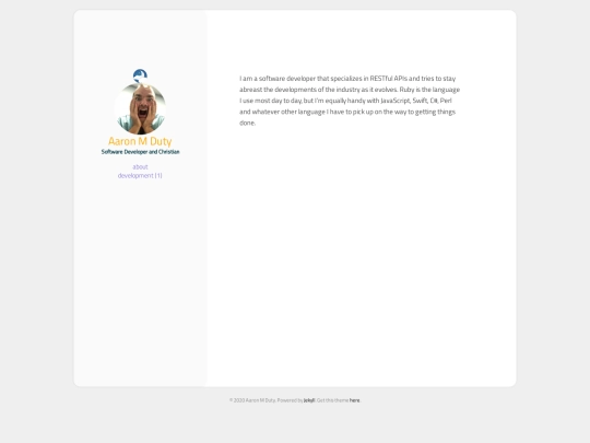 aboutme screenshot