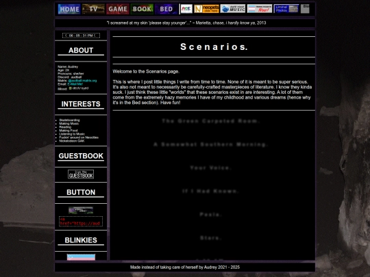 bed/scenarios/scenarios screenshot
