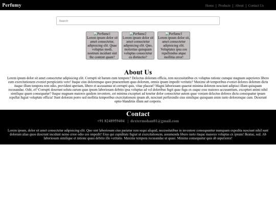 Perfume Website screenshot