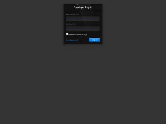login screenshot