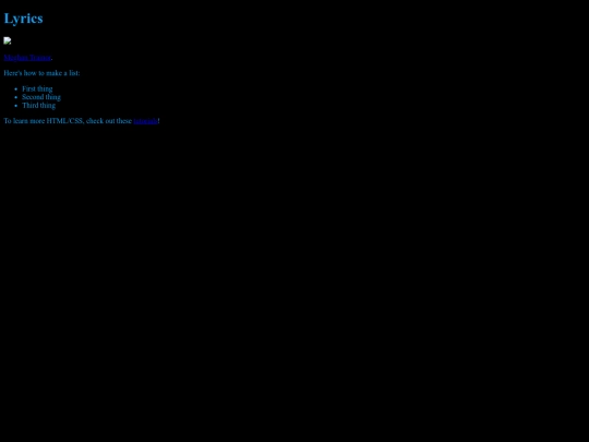 lyrics screenshot
