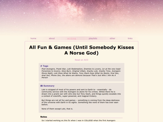 fanfic/afag screenshot