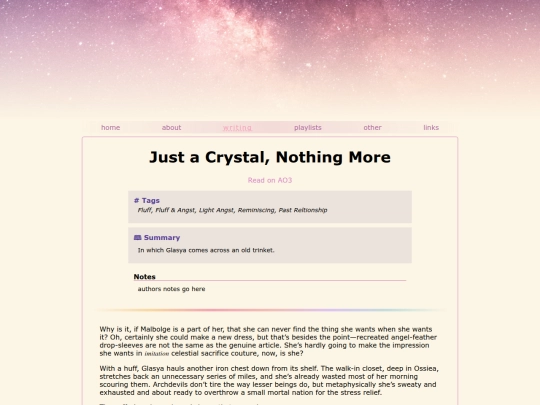 fanfic/crystal screenshot