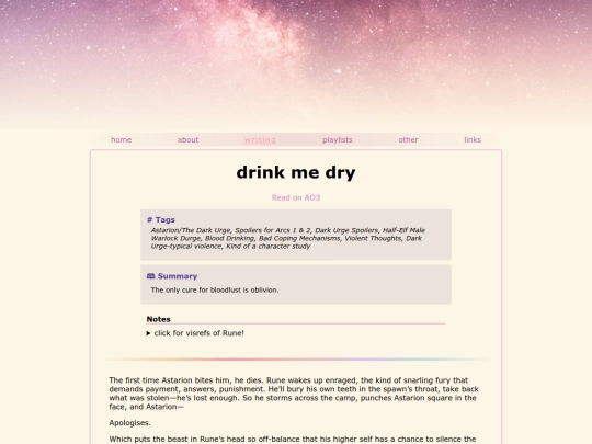 fanfic/drink-me-dry screenshot