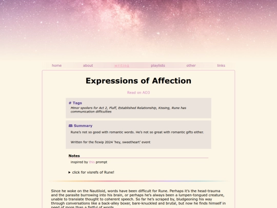 fanfic/expressions-of-affection screenshot