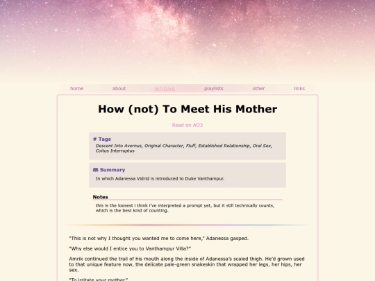fanfic/meet-his-mother screenshot