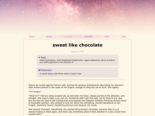 fanfic/sweet-like-chocolate screenshot
