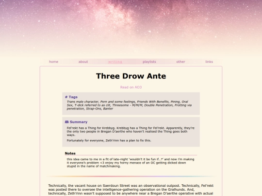 fanfic/three-drow-ante screenshot