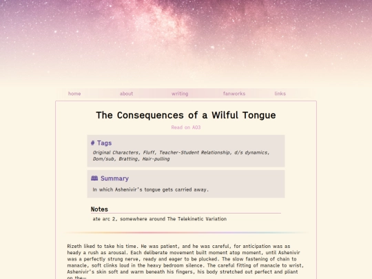 fanfic/wilful-tongue screenshot