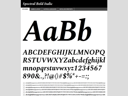 fonts/spectral/spectral-bolditalic-demo screenshot