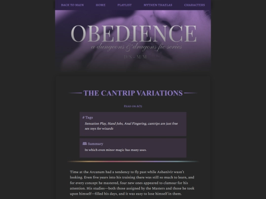 obedience/cantrip-variations screenshot