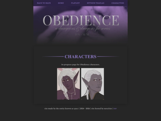 obedience/characters screenshot