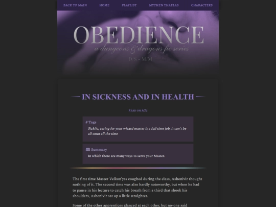 obedience/sickness-and-health screenshot