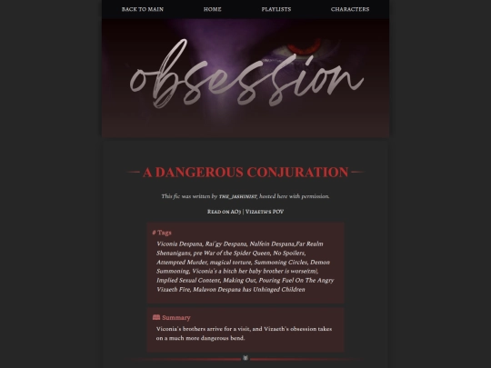 obsession/a-dangerous-conjuration screenshot