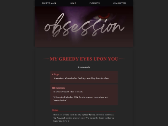 obsession/my-greedy-eyes-upon-you screenshot