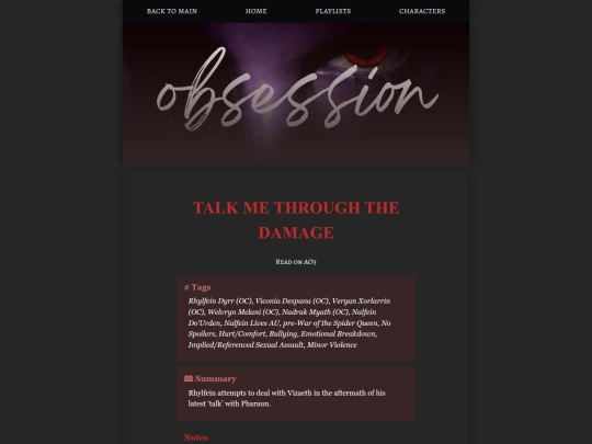 obsession/talk-me-through-the-damage screenshot