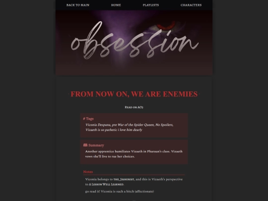 obsession/we-are-enemies screenshot