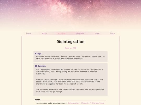 original-writing/disintegration screenshot